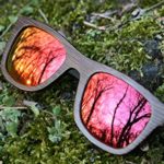 Nebelkind Bamboobastic Holz Sonnenbrille Dunkelbraun verspiegelt